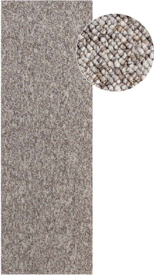Šedý pratelný běhoun 80x240 cm Rocco Taupe – Elle Decoration