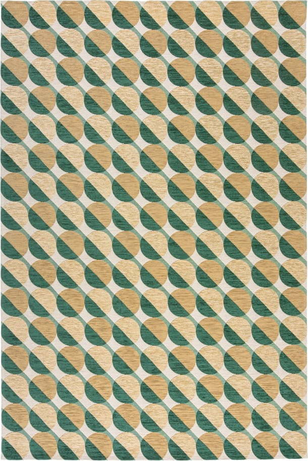 Žluto-zelený koberec 120x170 cm Carlos Circle Geo – Flair Rugs