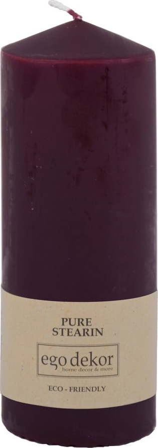 Vínově červená svíčka Eco candles by Ego dekor Top, doba hoření 50 h