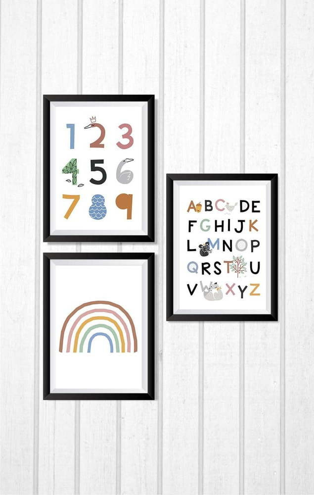 Sada 3 obrazů Kate Louise Kid, 15 x 20 cm