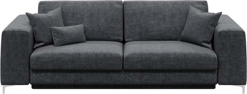 Tmavě šedá rozkládací pohovka Devichy Rothe, 256 cm