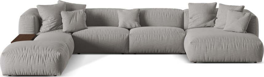 Světle šedá modulární rohová pohovka (levý roh/do 