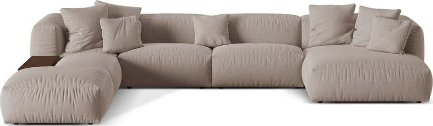 Béžová modulární rohová pohovka (levý roh/do