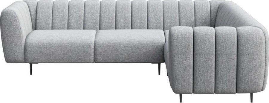 Světle šedá rohová pohovka (pravý roh/do L) Shel – Ghado