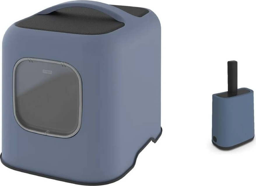 Tmavě modrá sada kočičího záchodu a lopatky Biala – Rotho