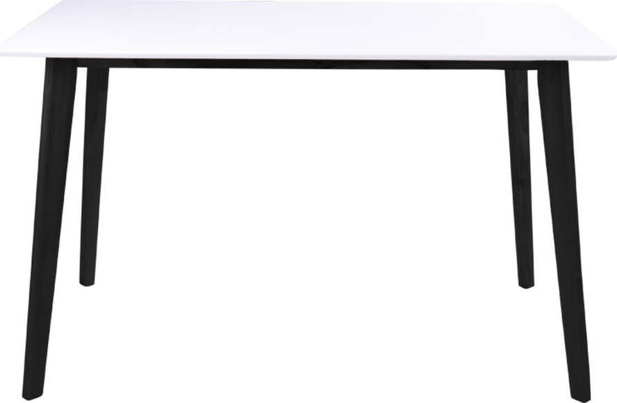 Bílý jídelní stůl s černou konstrukcí Bonami Essentials Vojens, 120 x 70 cm