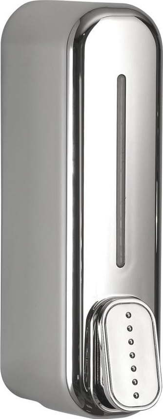 Nástěnný plastový dávkovač mýdla v leskle stříbrné barvě 350 ml Aqualine Mullet – Sapho