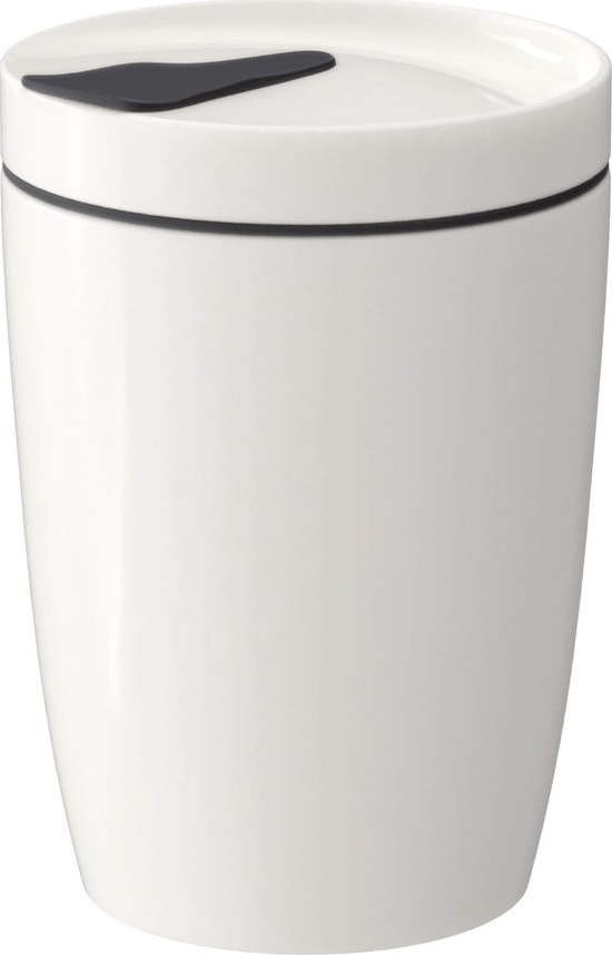 Bílý porcelánový cestovní hrnek Villeroy & Boch Like To Go, 290 ml