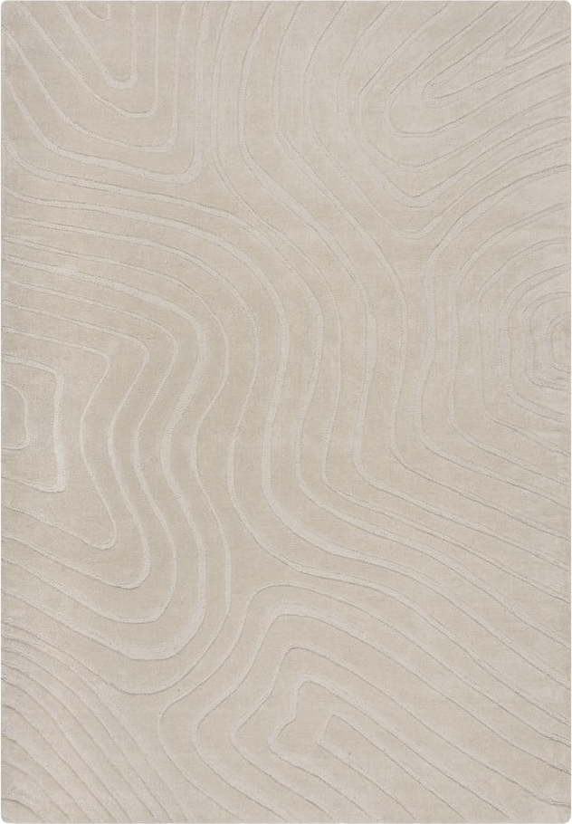 Krémový ručně tkaný vlněný koberec 160x230 cm Mesmerise Natural – Flair Rugs