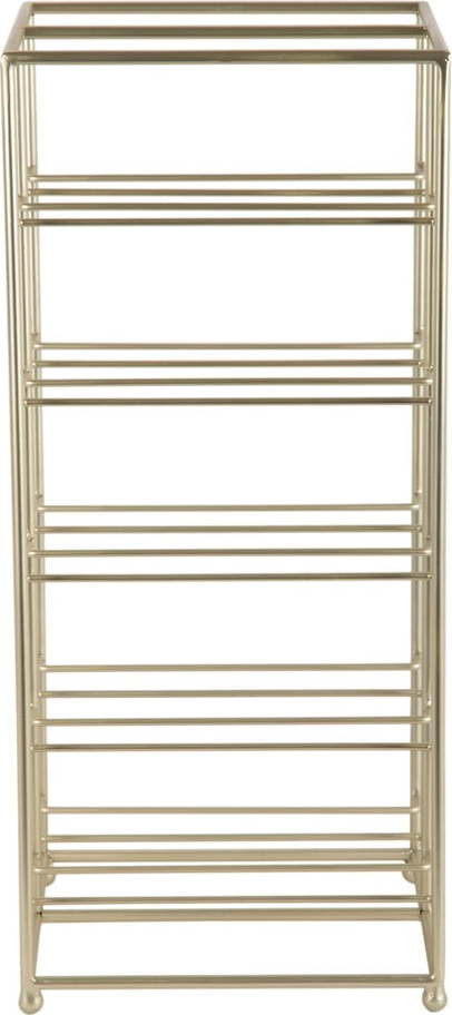 Kovový regál na víno ve zlaté barvě počet lahví 10 25x57x22,5 cm Dual Floor – PT LIVING