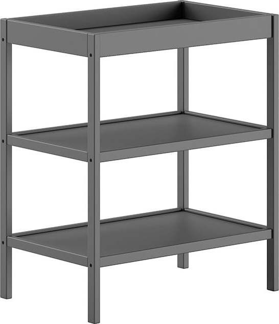 Antracitový přebalovací pult z bukového dřeva Dino – Vipack