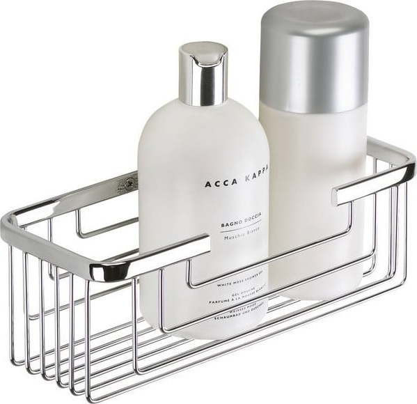Nástěnná koupelnová polička z nerezové oceli ve stříbrné barvě Gedy Smart – Sapho