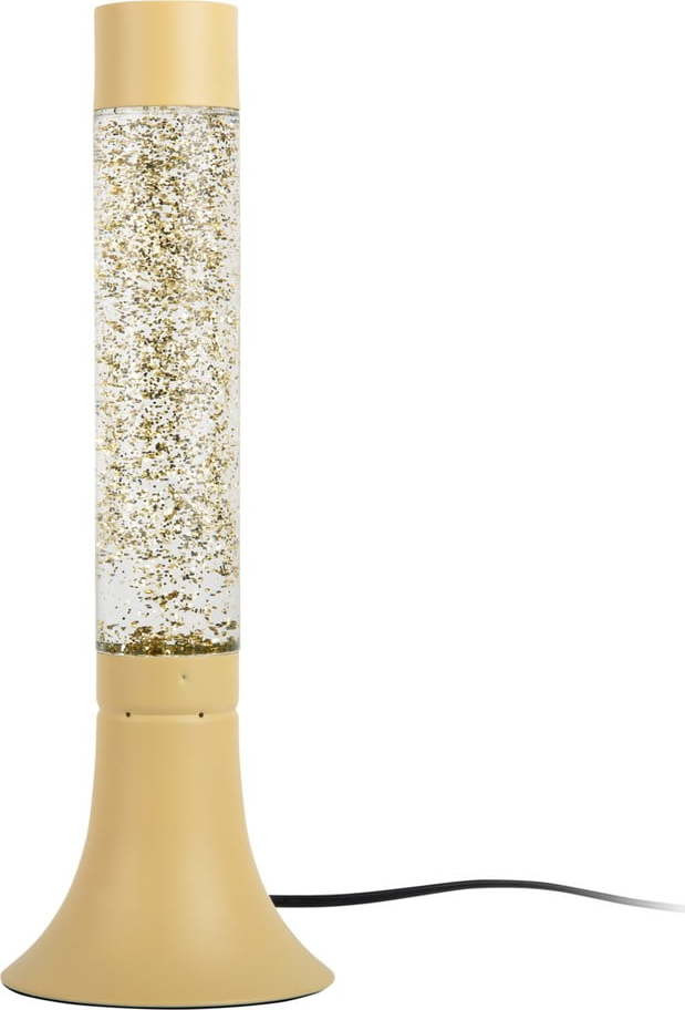Světle žlutá stolní lampa se skleněným stínidlem (výška 37,5 cm) Astro Glittler – Leitmotiv