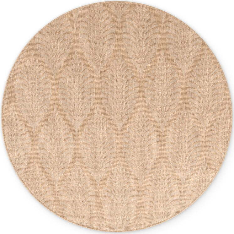 Kulatý vnitřní a venkovní koberec v béžové a slonovinové barvě ø 160 cm Duet Liora – NORTHRUGS
