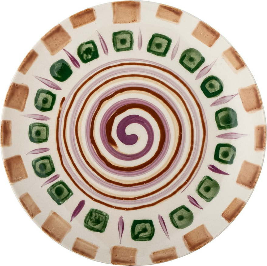 Zeleno-hnědý dezertní talíř z kameniny ø 20,5 cm Shama – Bloomingville