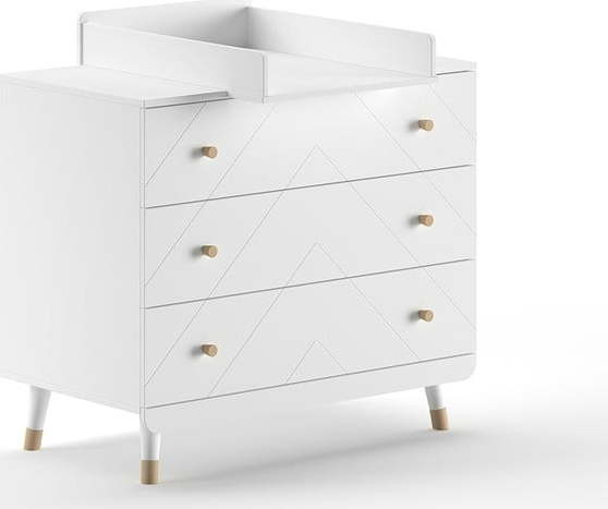 Bílá dětská komoda s přebalovacím pultem 100x100x74 cm Billy – Vipack