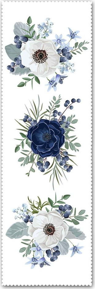 Běhoun na stůl 40x130 cm Blue Rose – Minimalist Cushion Covers