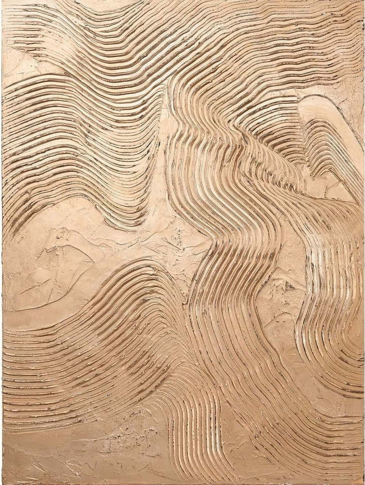 Ručně malovaný obraz 88x118 cm Metallic Brown – Malerifabrikken