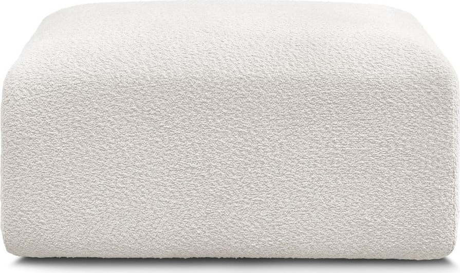 Bílá podnožka z textilie bouclé Tina – Bobochic Paris