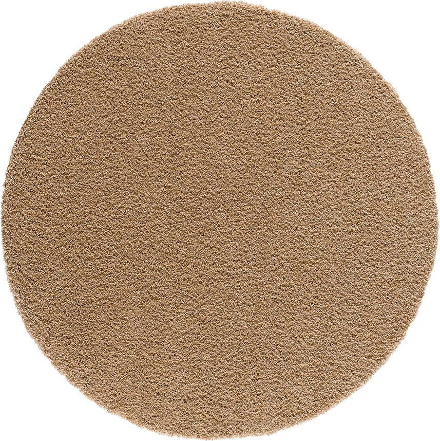 Světle hnědý kulatý koberec ø 130 cm Norge – Universal
