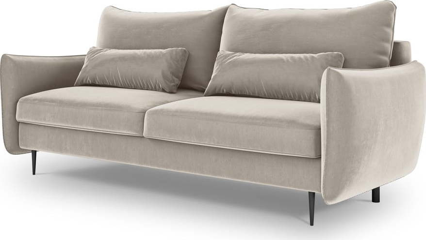 Béžová rozkládací pohovka s úložným prostorem Cosmopolitan Design Vermont