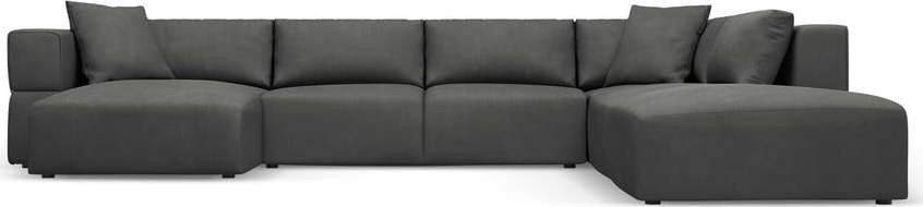 Tmavě šedá rohová pohovka do 