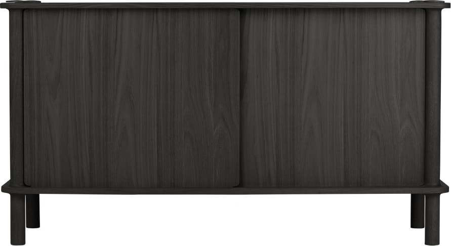Černá komoda z dubového dřeva s posuvnými dveřmi 135x73,5x48 cm Italic – UMAGE