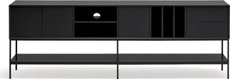 Černý TV stolek 220x74x45 cm Platt – Teulat