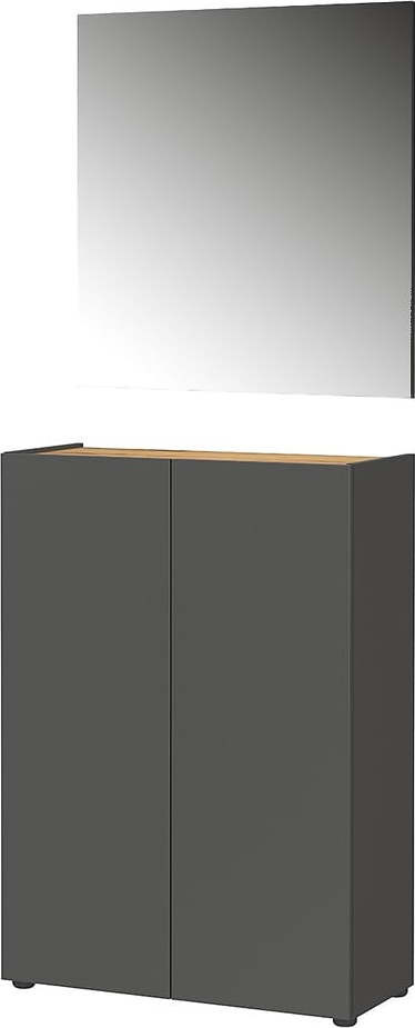 Antracitová předsíňová sestava v dekoru dubu 74x200x33 cm Alviano – Germania