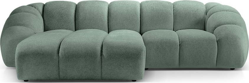 Světle zelená rohová pohovka (levý roh) Diana – Micadoni