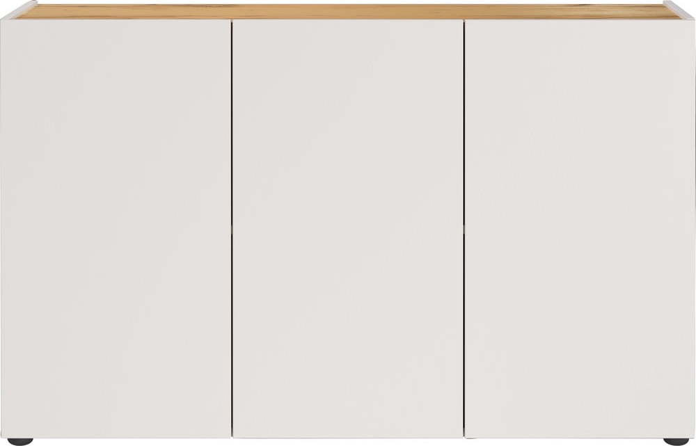 Bílá skříňka v dekoru dubu 120x76x34 cm Adrano – Germania