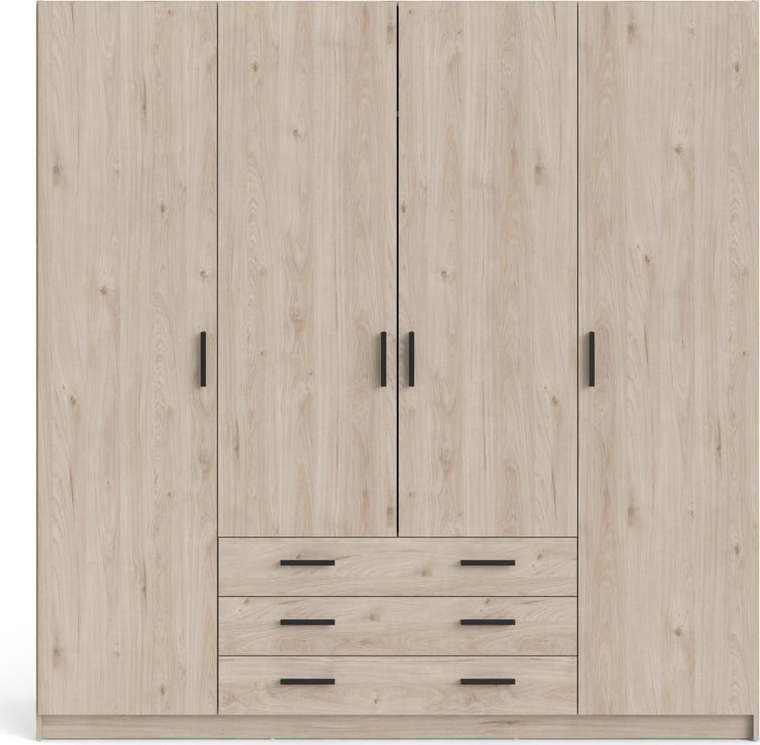 Šatní skříň v dekoru dubu v přírodní barvě 196x200 cm Sprint – Tvilum