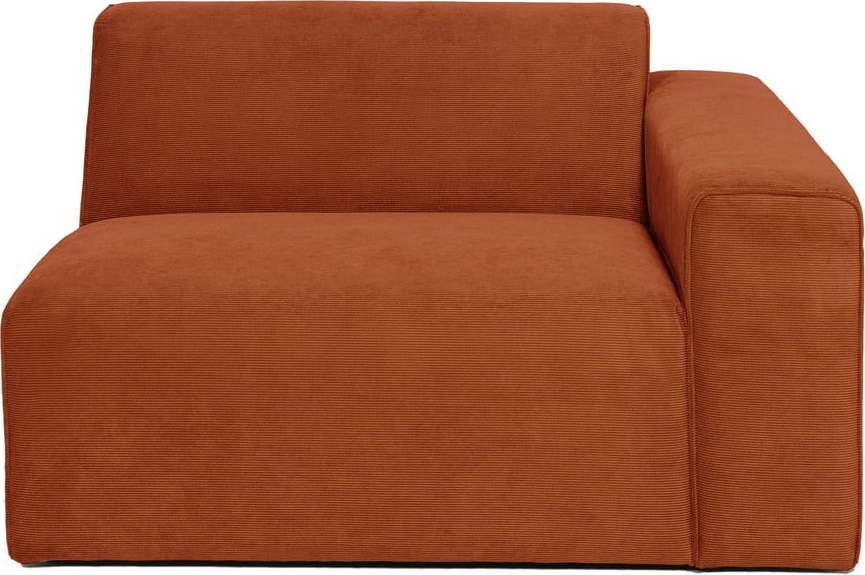 Oranžový manšestrový modul pohovky (pravý roh) Sting - Scandic