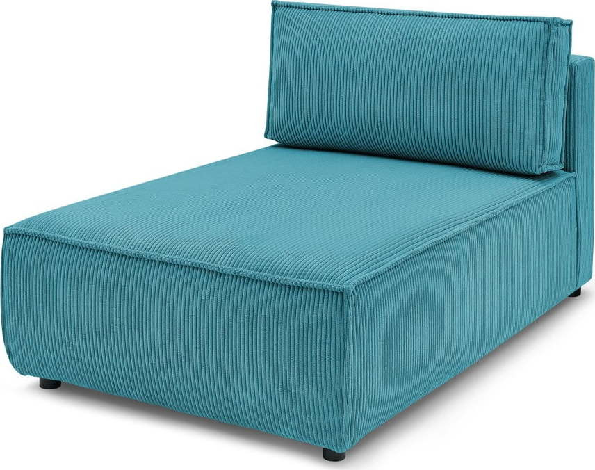 Modrý variabilní manšestrový modul pohovky Nihad modular – Bobochic Paris