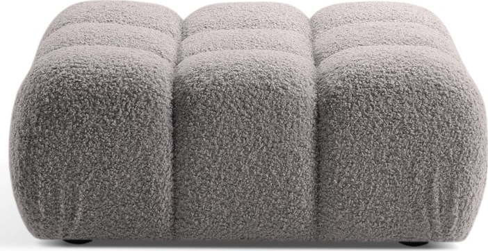 Světle šedá modulární podnožka z textilie bouclé Bellis – Micadoni Home