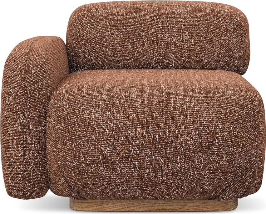 Oranžový/hnědý modul pohovky (levý roh) Ailani – Makamii