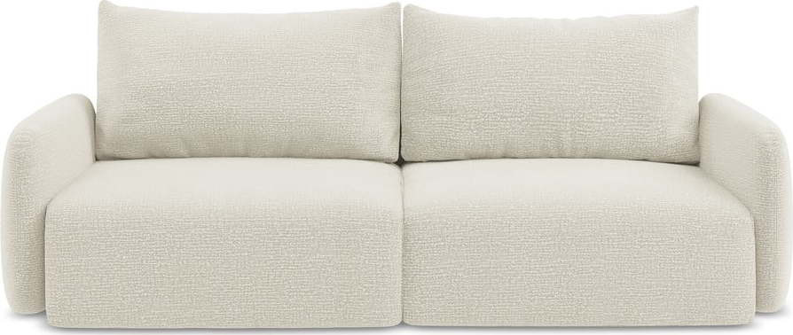 Krémová rozkládací/s úložným prostorem pohovka 238 cm Kalena – Makamii