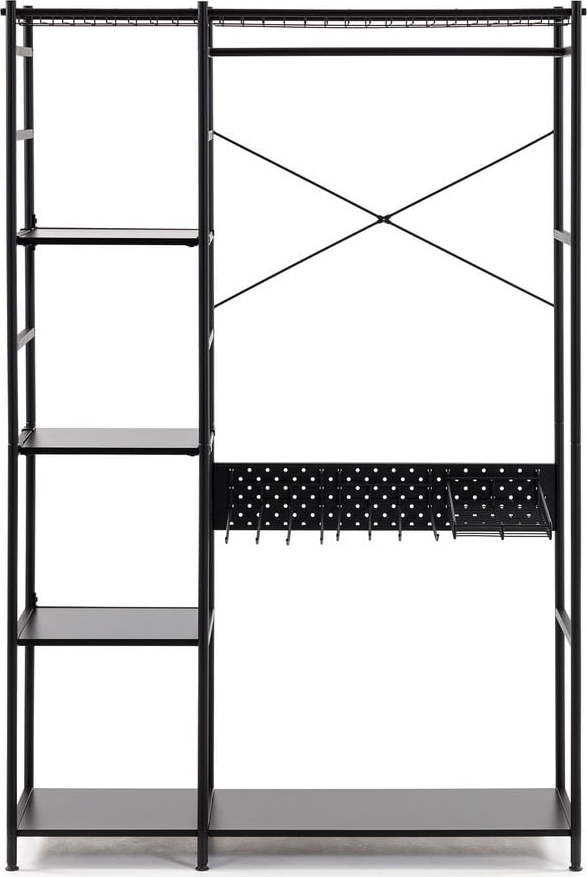 Černá kovová šatní skříň 120x182 cm Storn - Kave Home