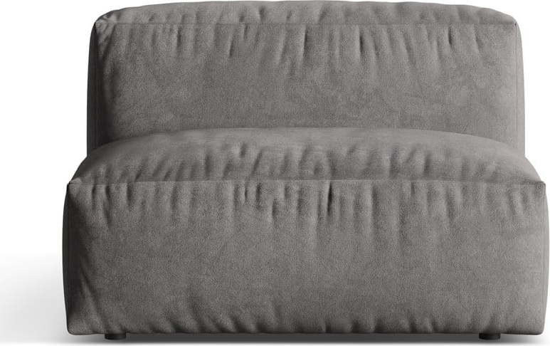 Šedý modul pohovky z textilie bouclé (středový díl) Martina – Micadoni Home