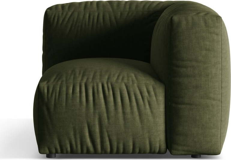 Zelený modul pohovky (variabilní roh) Martina – Micadoni Home