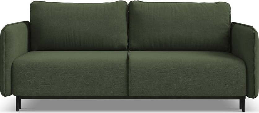 Zelená rozkládací/s úložným prostorem pohovka 226 cm Luana – Makamii