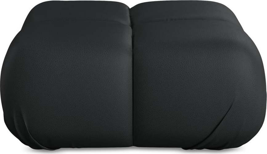 Černá modulární podnožka z imitace kůže Lokua – Makamii