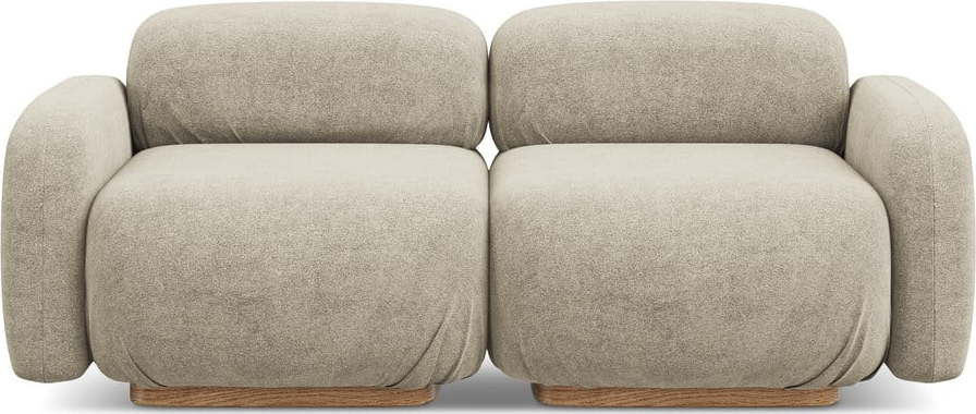 Béžová modulární pohovka z textilie bouclé 190 cm Ailani – Makamii