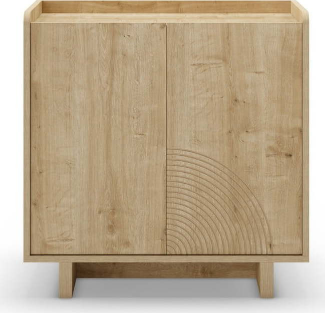 Skříňka v dekoru dubu v přírodní barvě 80x80x40 cm Daira – Marckeric
