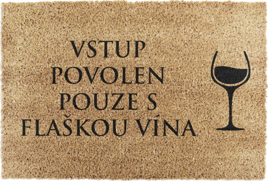 Rohožka z kokosového vlákna 40x60 cm Flaška Vína – Artsy Doormats
