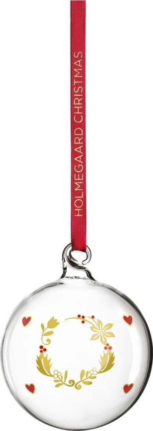 Skleněná ručně foukaná vánoční koule ø 6,5 cm Ann-Sofi Romme Annual Christmas Bauble – Holmegaard