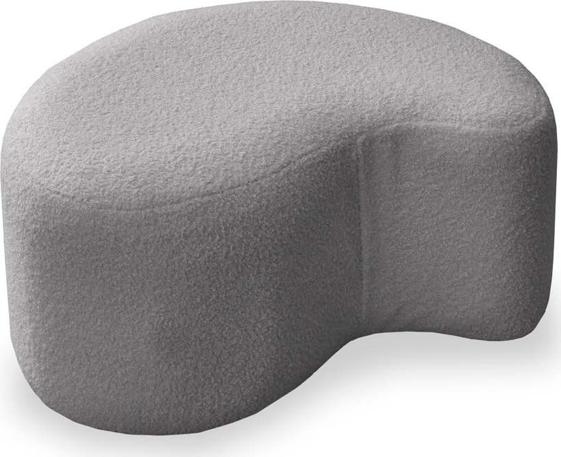 Šedý taburet z textilie bouclé Miuf – Miuform