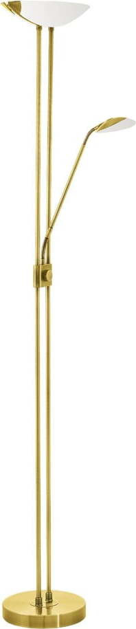 LED stojací lampa ve zlaté barvě se skleněným stínidlem (výška 180 cm) BAYA LED – EGLO