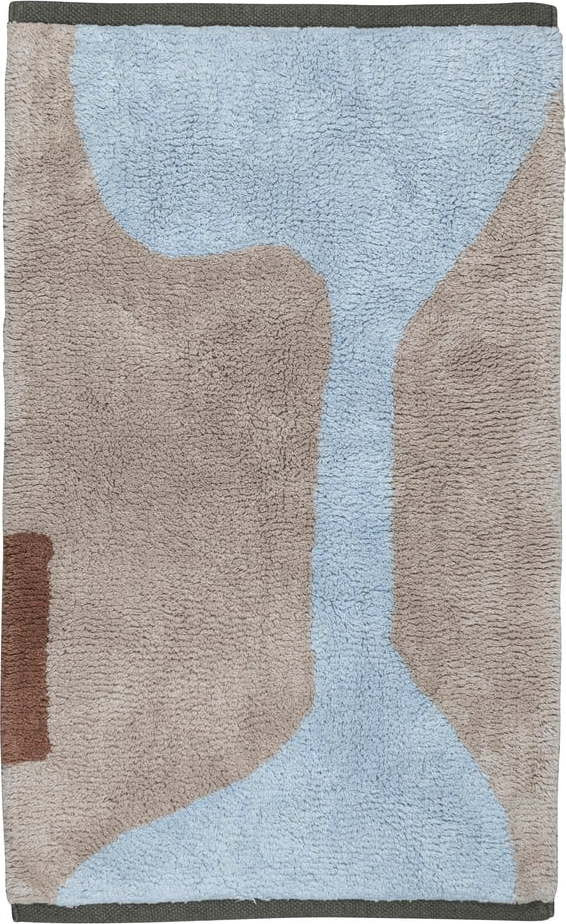 Bavlněný pratelný koberec ve světle modré a béžové barvě 50x80 cm Figura – Mette Ditmer Denmark