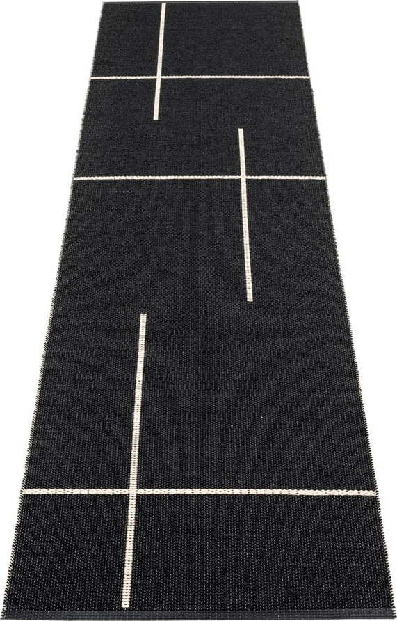 Černý vnitřní a venkovní běhoun 70x270 cm Fred Black – Pappelina